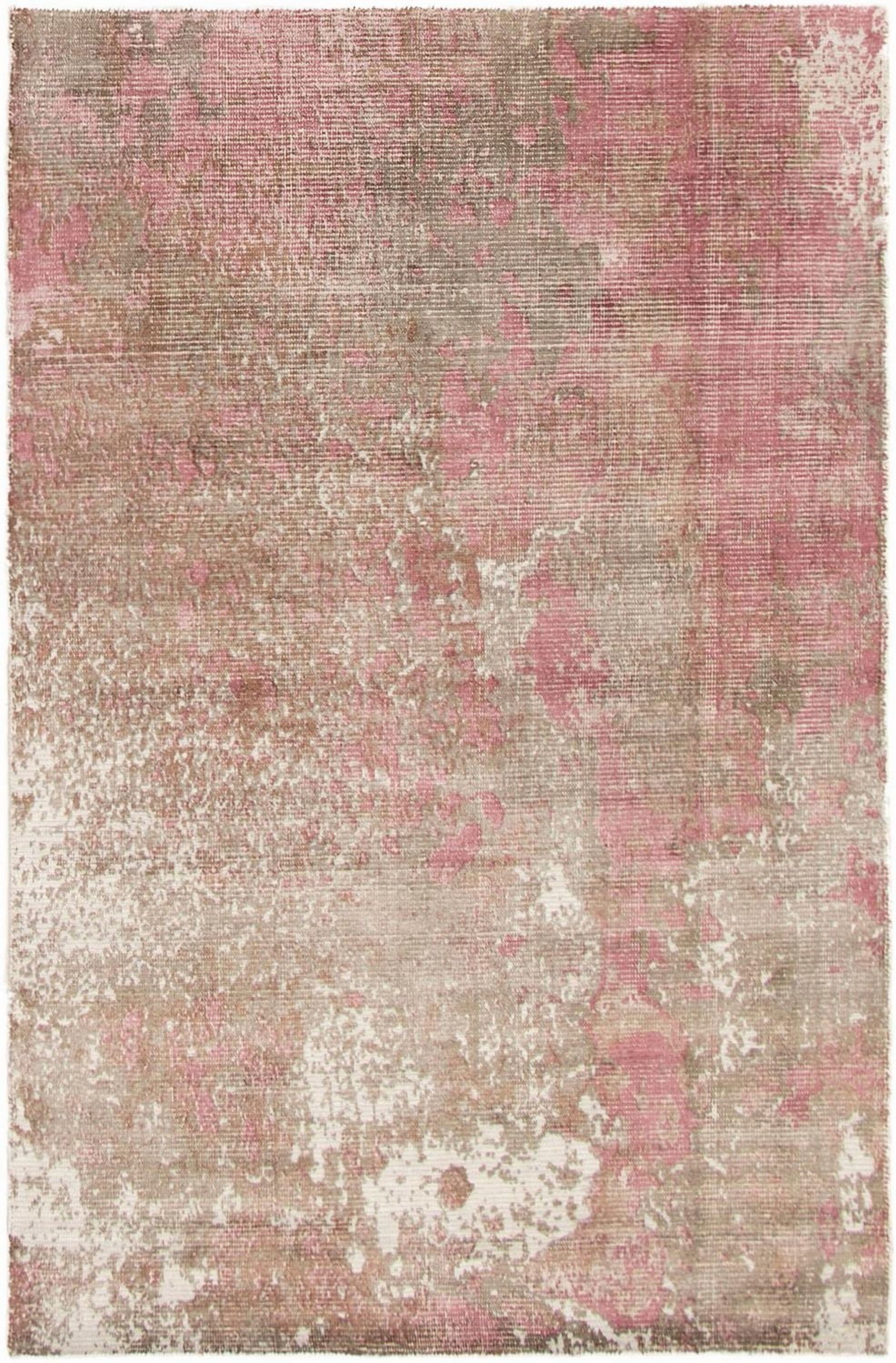 ECARPETGALLERY Tapis Métier Main pour Salon, Salle à Manger et Chambre à Coucher Contemporain Collection Galleria 5'0" x 7'8" en Rose