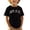 Black, variant on Boys And Girls Printed Top Children Casual Sports Comfortable Loose Cute Short Sleeved T Shirt Kids Loose Fit Basic Tees