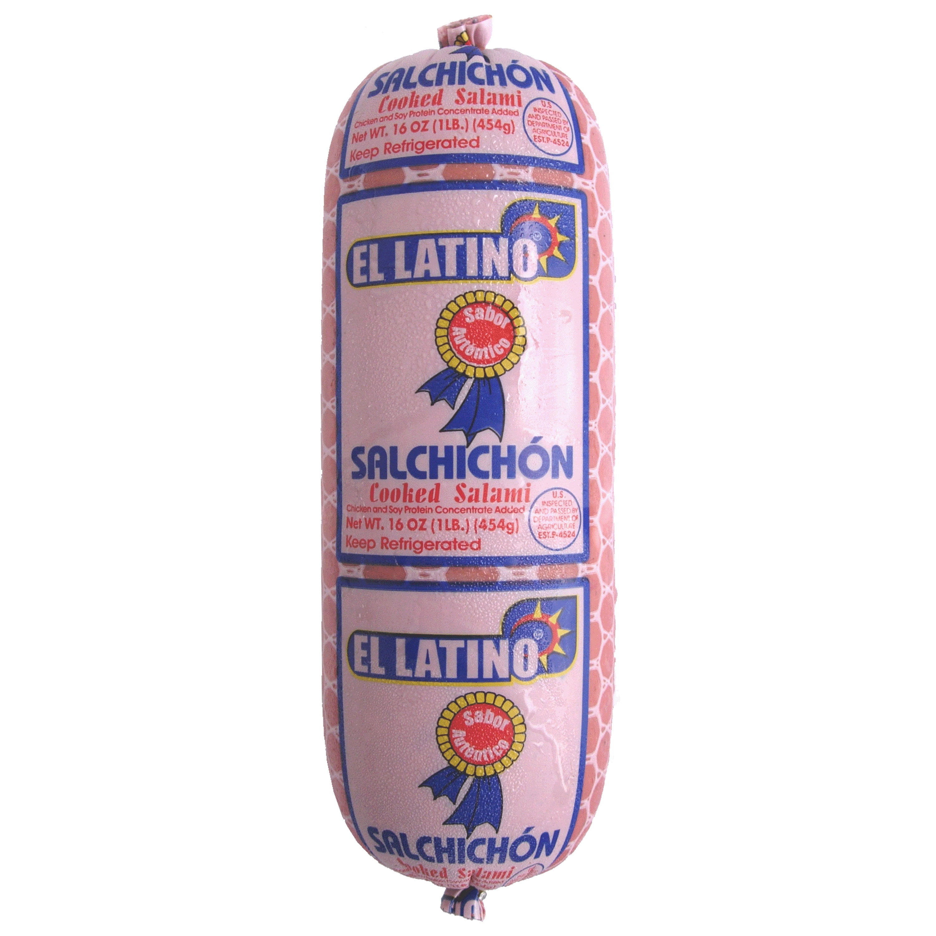 El Latino Salchichon, Smoked Salami 1Lb Plastic Casing