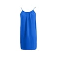 thumbnail image 5 of Bysome Women Dress Solid Color Sleeveless Crew Neck Open Back Dresses Summer Cozy Soft Women Dresses Size L Blue, 5 of 8