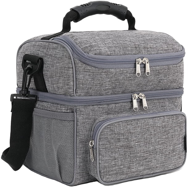 Bolsa Térmica para Almuerzo FlowFly Doble Capa Aislada para Adultos Gris