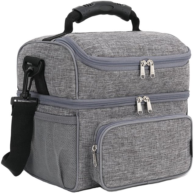 Bolsa Térmica para Almuerzo FlowFly Doble Capa Aislada para Adultos Gris