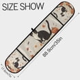 thumbnail image 3 of Yayeee Double Oven Mitt Kitchen Heat Resistant Baking 35" x7" Quilted Glove, Gray Cartoon Halloween Cat, 3 of 6
