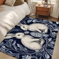 thumbnail image 4 of 3'x5' Area Rugs, Elegant Bunny Easter Indoor Outdoor Area Rug for Living Room Bedroom, Pastoral Spring Floral Washable Bathroom Rugs Kitchen Floor Carpet Mats Home Decor Aesthetic, 4 of 8