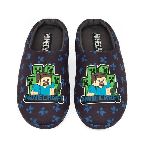 Minecraft Boys Creeper Slippers