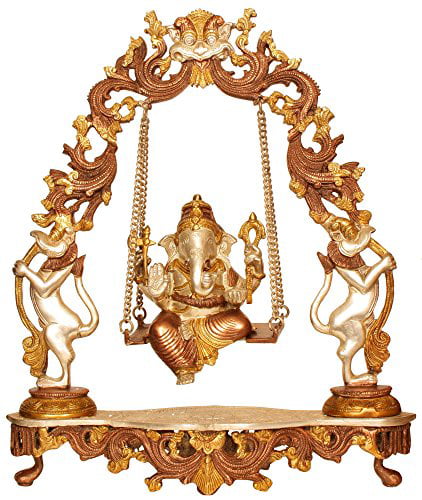 Ganesha Swing Brass Statue