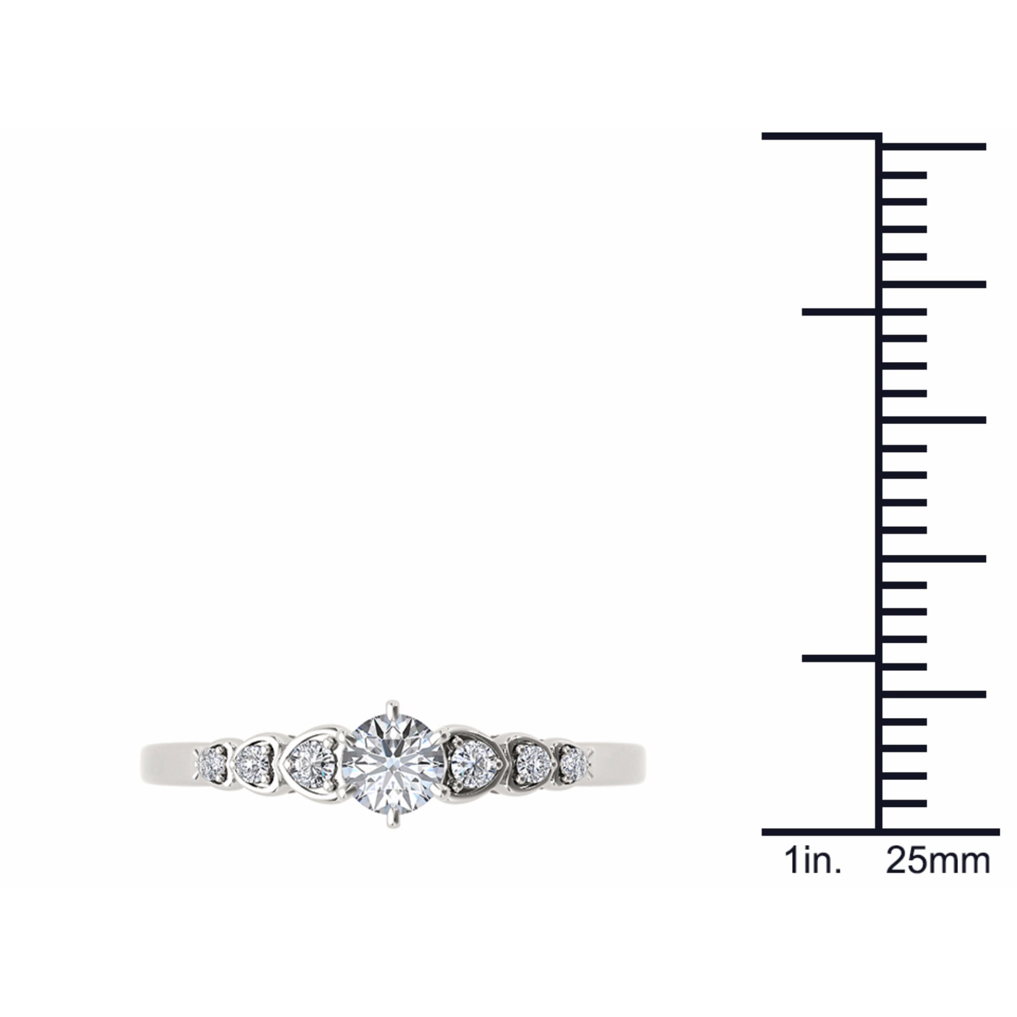 1/3 Carat T.W. Diamond Solitaire 10kt White Gold Engagement Ring