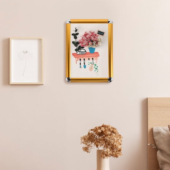 ELAYARD Aluminum Alloy Openable Poster Frame Golden Color for Vertical and Horizontal Wall Mount