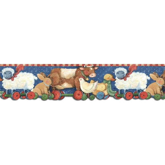 Animal Pull Toy Wallpaper Border SU75938DC
