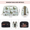 thumbnail image 5 of Naloa Mallard Ducks Wild Birds Leather Makeup Bag for Purse Travel, Portable Small Cosmetic Organizer for Women and Girls, Make up Bag with Zipper, 5 of 8