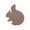 Brown, variant on Fridja Creative Cup Pad Silicone Cloud Leaf Squirrel Dinner Mat Scream Chicken Cup Pad Clearance