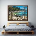 thumbnail image 2 of IDEA4WALL Fake Brown Window Beach Peel and Stick Wallpaper Removable Wall Mural Sticker Decal, 2 of 4
