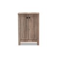 thumbnail image 3 of Baxton Studio Derek Modern and Contemporary Transitional Natural Oak Finished Wood 2-Door Shoe Cabinet, 3 of 5