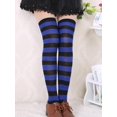 thumbnail image 3 of MarinaVida Women Stripes Thigh High Over Knee Stocking Socks for Halloween Cosplay, 3 of 4