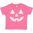 thumbnail image 3 of Inktastic Plaid Pastel Pink Pumpkin Face Halloween Decor Girls Toddler T-Shirt, 3 of 5