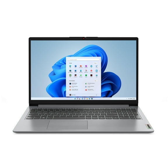 Lenovo IdeaPad 1i 15.6" 1080p PC Laptops, Intel Core i3-1215U, 8GB RAM, 256GB SSD, Windows 11 in S Mode, Cloud Grey, 82QD0001US