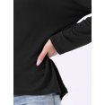 thumbnail image 5 of DARING DIVA Long Sleeve Oversized Round Neck Sleepwear Shirts S Black, 5 of 7