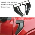 thumbnail image 2 of POSSBAY Pair Carbon Fiber Side Fender Badge Emblem Cover Trims For Ford F150 F-150 21-22, 2 of 5
