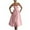 Pink, variant on Women's Summer Sling Backless Long Dress Sleeveless Solid Color A Line Bandage Casual Dress