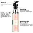 thumbnail image 3 of Yayeee 20oz Insulated Water Bottle Double Wall Stainless Steel with Flip Straw Lid, Beige Abstract, 3 of 7