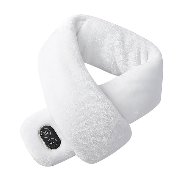 Xihbxyly Bufanda Masajeadora de Cuello con Calefacción Inteligente, Innovación En Calidez Invernal, Terapia de Masaje Vibratorio, Comodidad Al Aire Libre, Alimentación de 5 V, Fibra de Poliéster, Tre