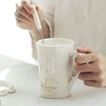 thumbnail image 3 of Bearachild Taza de cerámica multifuncional con constelaciones Taza imprescindible Tazas de cerámica de apariencia exquisita Cocina y Comedor acuario blanco, 3 of 6