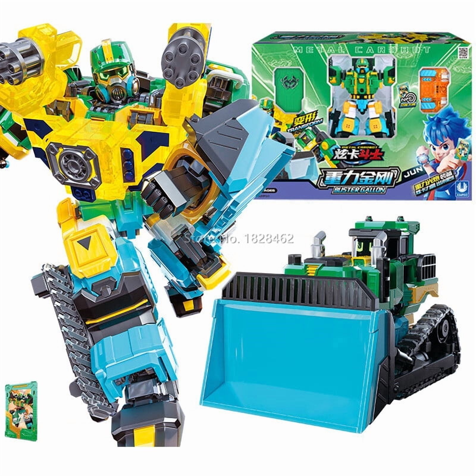 New Metal Cardbot Transforming Robot to Car Action Figures BLUE