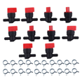 thumbnail image 2 of 100PCS 494768 698183 Fuel Shut Off Valve with Clamp for 1/4 Inch Fuel Line Toro Lawn Tractor, 2 of 7