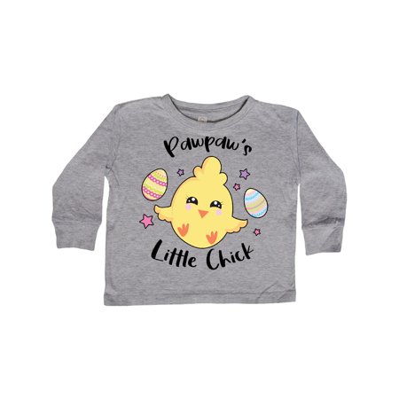 

Inktastic Happy Easter Pawpaw s Little Chick Gift Toddler Toddler Girl Long Sleeve T-Shirt