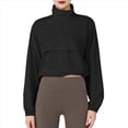 thumbnail image 1 of Chaqueta Deportiva con Cremallera para Mujer, Cuello Alto, Resistente Al Viento, Protección Solar, para Hacer Ejercicio Al Aire Libre. Negro XL, 1 of 8