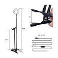 thumbnail image 3 of Selfie Flash Ring Light Mobile Phone Holder 24 LED Camera Long Arm USB Clip black, 3 of 5
