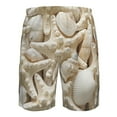 thumbnail image 6 of Kll Starfish And Sea Shells Men'S Casual Summer Beach Shorts Hawaiian Shorts With Pockets-X-Large, 6 of 9