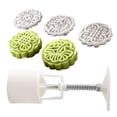 thumbnail image 1 of Chinese Mooncake Mold, Mooncake Mold Set, Mooncake Press Molds, Mid Autumn Festival DIY Hand Press Cookie Stamps Pastry Tool with Mode Pattern, Mooncake Maker (White), 1 of 6