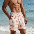 thumbnail image 6 of Nmnitkp Mens Shorts Tropical Pineapple Print Quick Dry Swim Trunks Elastic Waist Drawstring Mesh Lined Beach Board Shorts Casual Summer White,3XL, 6 of 7