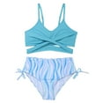 thumbnail image 6 of Ardorlove Girls Swimsuit Bathing Suits Criss Cross Bikini Set Two Piece Kids Teen Girls' Swimwear Bathing Suit 7-16T, 6 of 7