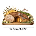 thumbnail image 3 of Forestwhale Easter Table Decorations for Home: He is Risen Decor Religious Christian Scene Decoration Wooden Cross Tabletop Signs for Home Rustic Farmhouse Spring Decor, 3 of 8