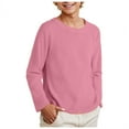 thumbnail image 3 of Staki Toddler Long Sleeve T Shirts Youth Shirts Fit Long Sleeve T-Shirts Boys Shirt for Kids(Pink,8-9 Years), 3 of 7