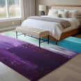 thumbnail image 4 of 6'x9' Area Rugs, Turquoise Purple Indoor Outdoor Area Rug for Living Room Bedroom, Modern Oil Painting Abstract Geometric Washable Bathroom Rugs Kitchen Floor Carpet Mats Home Decor Aesthetic, 4 of 8