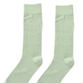 thumbnail image 3 of Solid Color Crew Cotton Dress Socks - Mint, 3 of 3