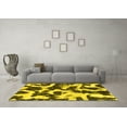 thumbnail image 3 of Ahgly Company Machine Washable Indoor Rectangle Abstract Yellow Modern Area Rugs, 2' x 3', 3 of 4