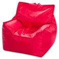 thumbnail image 3 of Posh Creations Structured Comfy Bean Bag Chair, for Kids, Newport Seat, 2.1 ft, Nylon-Red, 3 of 3