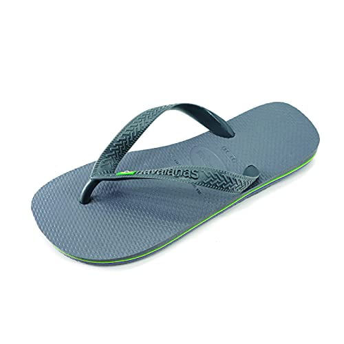 Havaianas Men s Brazil Flip Flop Sandals, Steel Grey, Size 11 12 Mens