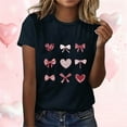 thumbnail image 2 of RKSTN Valentines Gift Valentine Shirts for Women Oversized Crewneck Valentine's Day Graphic Print Short Sleeve T Shirts Pullover Top Womens Casual Round Neck Plus Size Loose Comfy Summer Tee Shirts, 2 of 6