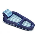 thumbnail image 3 of Aqua MFMSCS16 Inflatable Luxury Lounge Pool Float with Headrest, Navy/Light Blue, 3 of 7