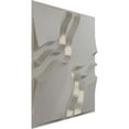 thumbnail image 2 of Ekena Millwork 19 5/8"W x 19 5/8"H Rogue EnduraWall Decorative 3D Wall Panel, Textured Metallic Silver (12-Pack for 32.04 Sq. Ft.), 2 of 6