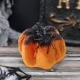 thumbnail image 5 of Flocked Halloween Pumpkin Decor - 3.93" Mini Pumpkin Ornament for Tabletop, Shelf & Centerpiece Decor - Spooky Holiday Decorations for Halloween Party, Thanksgiving & Fall Home Decor, 5 of 6