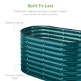 thumbnail image 6 of Best Choice Products 4x2x2ft Outdoor Raised Metal Oval Garden Bed, Planter Box for Vegetables, Flowers - Peacock Blue, 6 of 8