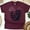 Maroon, variant on Cartoon Beaver Graphic T-Shirt Kids Comic Style Tee, White, Size S