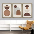 thumbnail image 5 of IDEA4WALL Framed Canvas Print Wall Art Set Mid-Century Brown Geometric Polygon Collage Abstract Shapes Bohemian Decorative for Living Room, Bedroom, Office - 16"x24"x3 Natural, 5 of 5