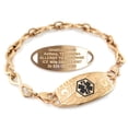 thumbnail image 1 of MedicEngraved Rose Gold Stainless Steel Custom Medical Alert Bracelet - 6mm Infinity Link, 1 of 7